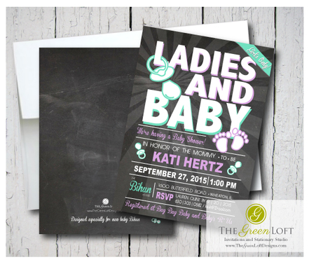 The Green Loft: Ladies and Baby's, Baby Shower Invites (For the Ladies)