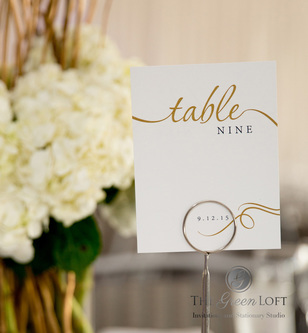 The Green Loft: Gold and Navy Wedding Table Numbers