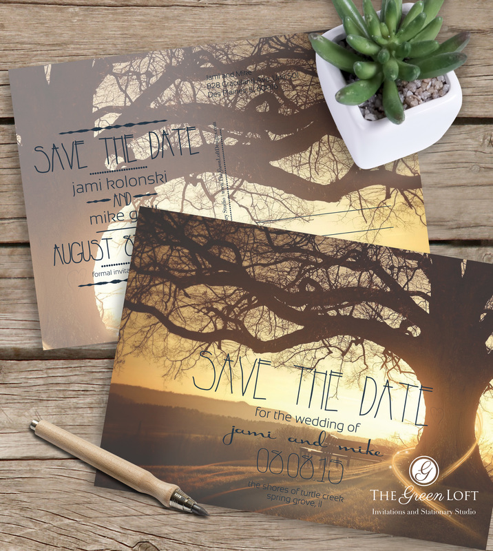 The Green Loft: Save the Dates: Simply Rustic